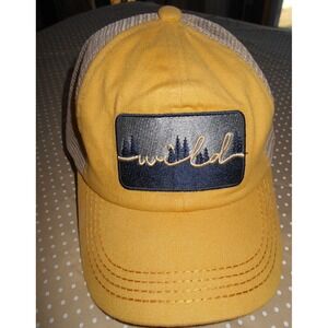 C.C Exclusive Wild Embroidered Patch Mesh Back Criss Cross Ponytail Baseball Cap